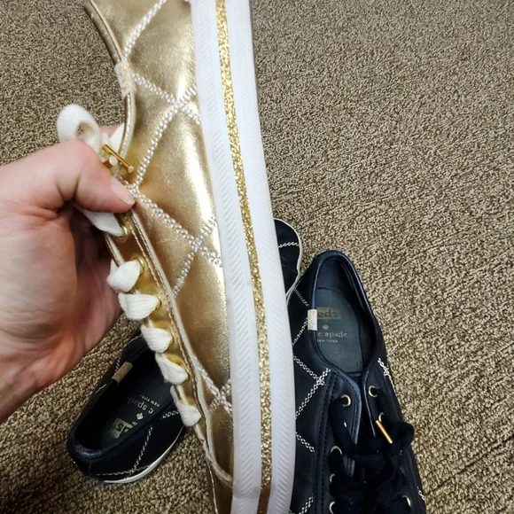 Lot of 2 Kate Spade for Keds quilted lace up sneakers size 8 US - Picture 8 of 8